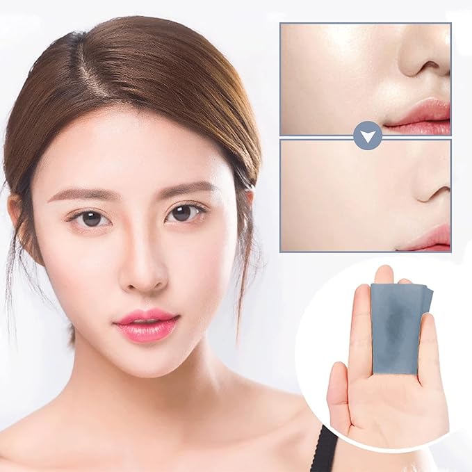 Natural Bamboo Charcoal Oil Absorbing Tissues - 6pk/600 Oil Blotting Sheets For Face, Oil Control Film, Oil Absorbing Sheets, Makeup Friendly