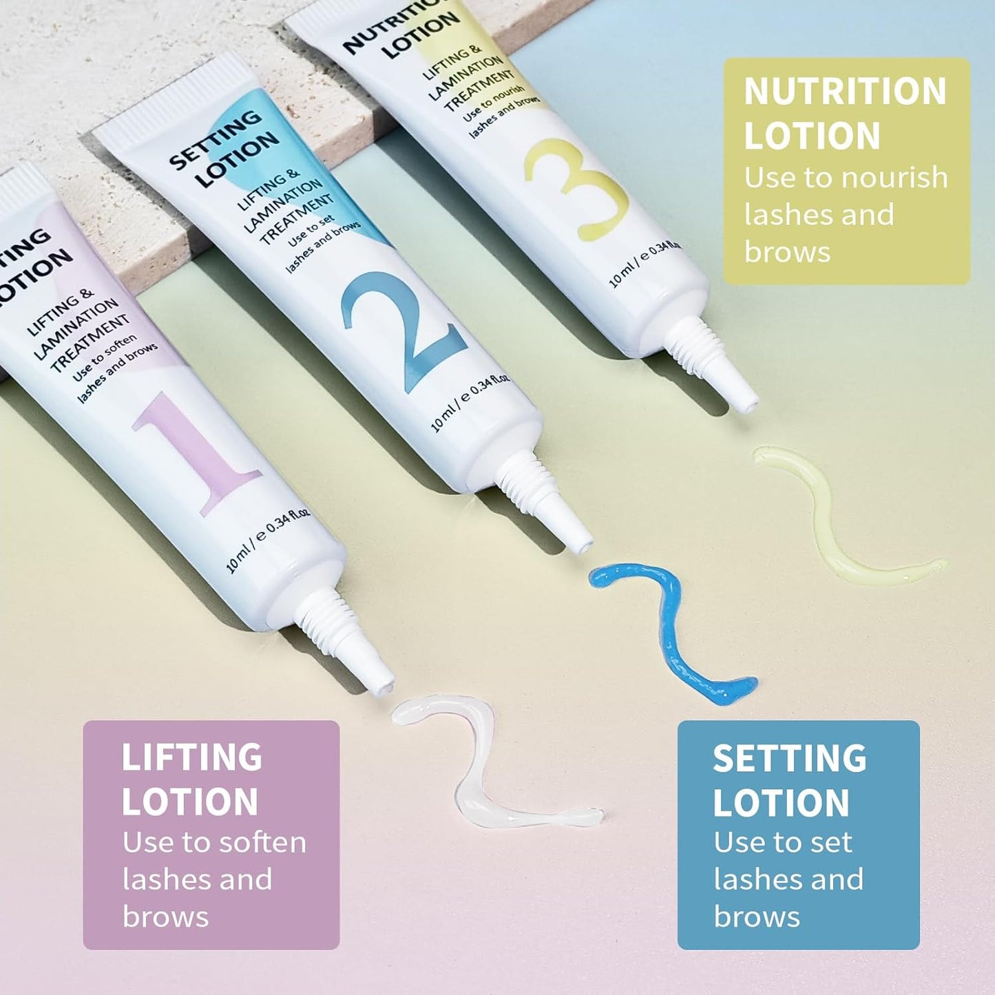 Libeauty Tube Design Lash Lift Kit with Glue Balm, Brow Lamination Kit, Easy to Apply for Salon and Beginner