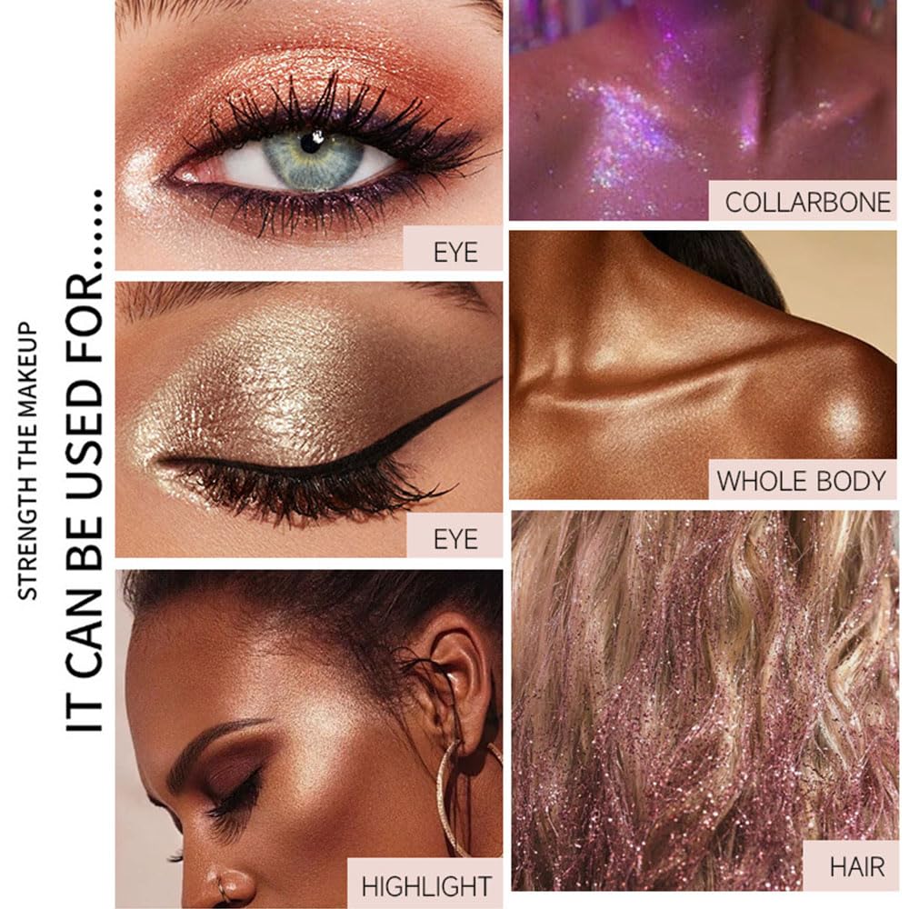 Monochrome Powder Eyeshadow Palette Makeup,Pink Natural Neutral Single Shimmer Eye Shadow for Older Women,Sparkly Eye Finish,Long Lasting Naturing-Looking