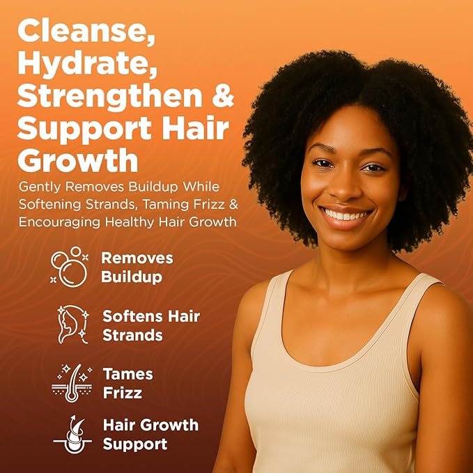 Batana Oil Shampoo for Hair Growth, Aloe Vera Leaf Juice, Saw Palmetto, Caffeine, Hydrolyzed Rice Protein, Pumpkin Seed, Castor & Rosemary Oils, 8-in-1 Natural Formula (10.15 fl oz Citrus Scent)