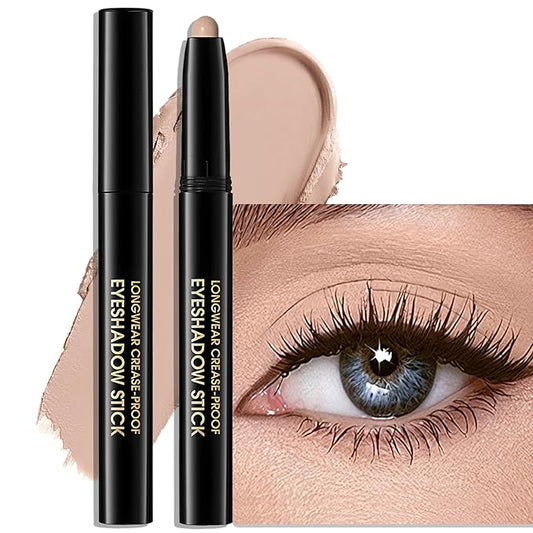 Eyeshadow Stick Matte Eye Brightener Pencil Cream Nude Eye Shadow Base Crayon Long-Lasting Crease-Proof Naked Eyeshadow Blendable High Pigmented Single Eyeliner Makeup for Women, 3 DESERT
