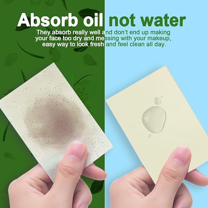 Teenitor Oil Absorbing Sheets for Face, 1000 Sheets Jasmine Oil Blotting Paper for Oily Skin, Natural Oil Control Film Oil Blotting Sheets for Face Men Women, Face Oil Sheets