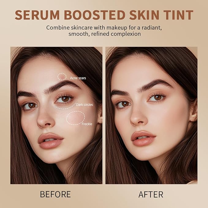 Beauty Balm Serum Boosted Skin Tint – Hydrating Tinted Moisturizer, Lightweight Solid Tinted Foundation Stick for Flawless, Sheer to Medium Coverage, Radiant & Dewy Finish, All-Day Wear (5#, 1)