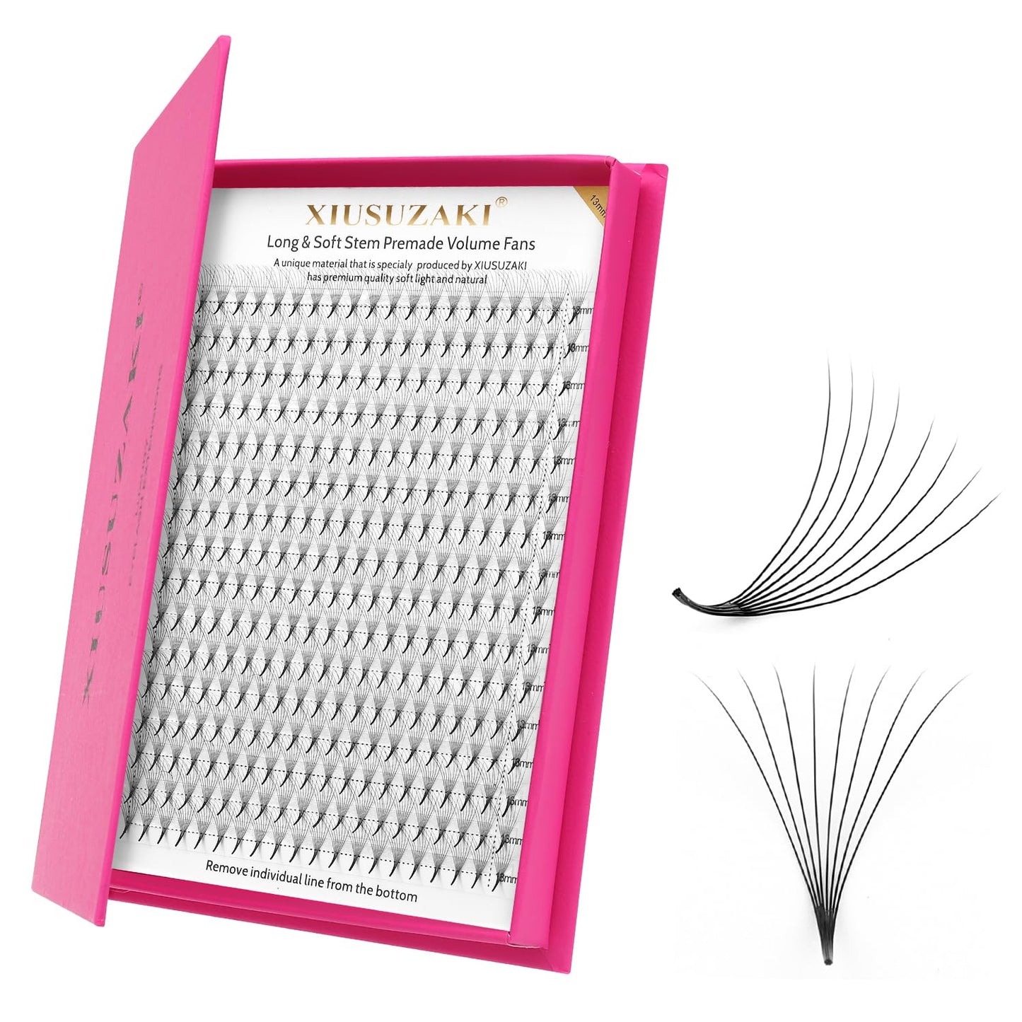 Premade Fans Eyelash Extensions 8D Volume Lash Extensions 0.07 Thickness Eyelash Extension C Curl Premade Lash Fans Mix 9-16mm Fluffy Soft Handmade Lash Fan Eyelashes(8D-0.07-C,9-16mm)