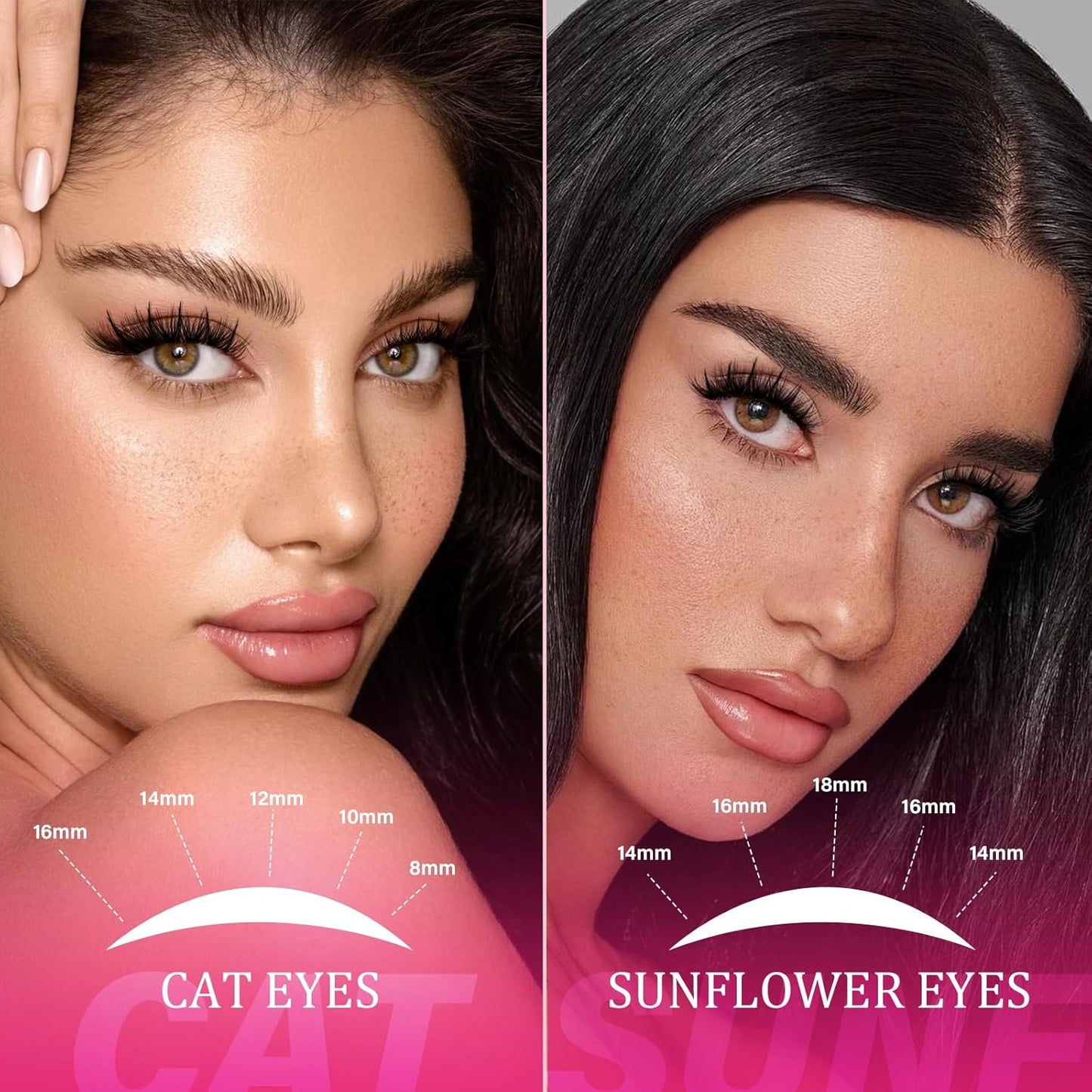 PRO LASHBEAUTY Manga Lash Clusters, Eyelash Clusters 8-18 Mixed Cluster Eyelash Extensions Mixed Lash Extension Reusable Soft & Comfortable (Nova,8-18mix)