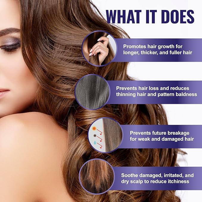 100 Natural Botanical Hair Growth Serum for Nourishing Hair Scalp and Protecting Hair loss, Moringa Camellia Rosemary Castor Tea Tree Peppermint Jojoba Blended , Made In USA (2oz)