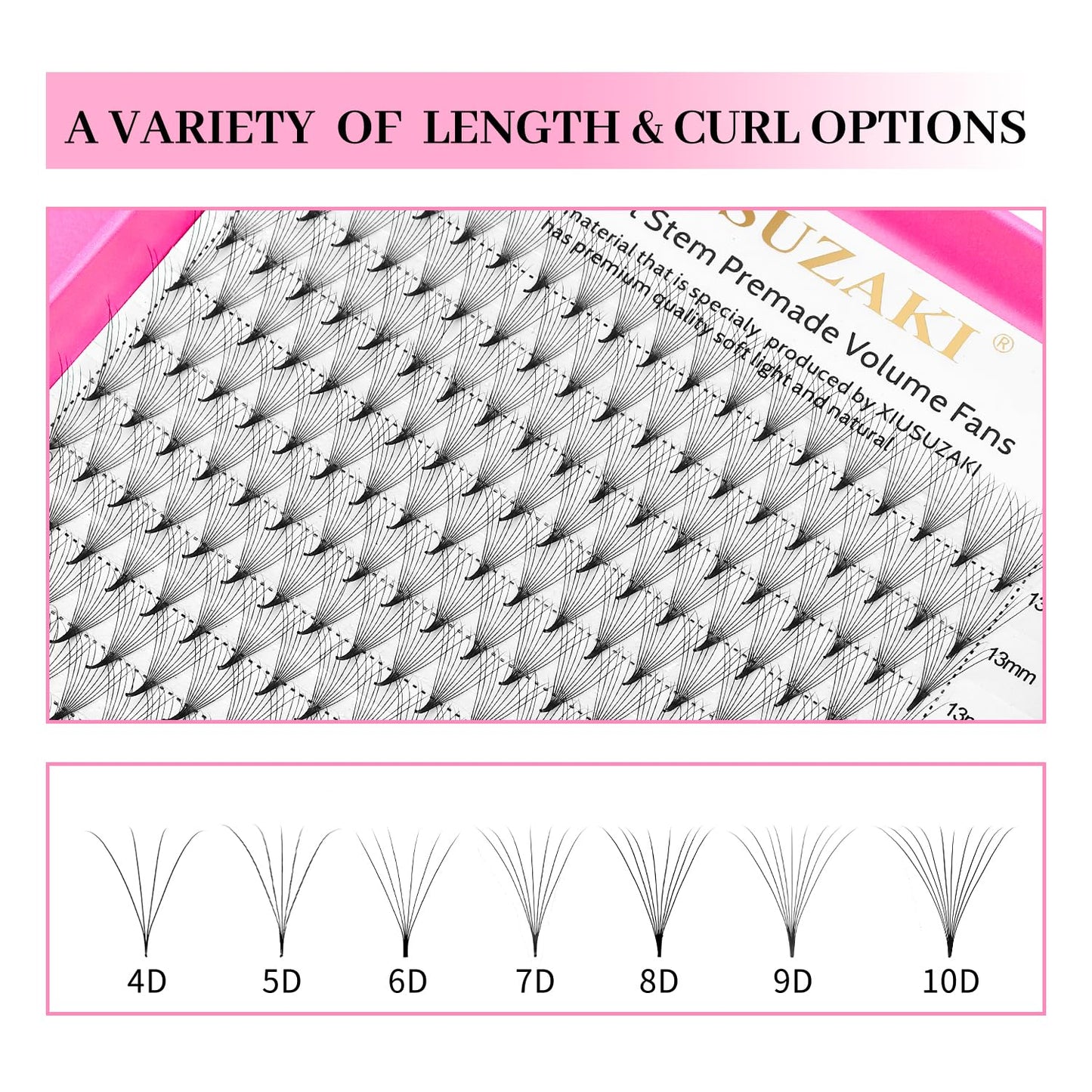 Premade Fans Eyelash Extensions 9D Volume Lash Extensions 0.07 Thickness Eyelash Extension D Curl Premade Lash Fans Mix 9-16mm Fluffy Soft Handmade Lash Fan Eyelashes(9D-0.07-D,9-16mm)