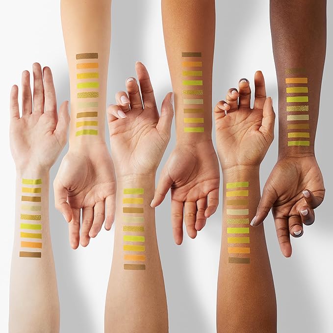 docolor Eyeshadow Palette 9Colors Yellow Eyeshadow Gemstone Shadow Palettes Highly Pigmented Mattes Shimmers Smokey Glitter Cream Colorful Powder Blendable Long Lasting Waterproof Makeup Palette