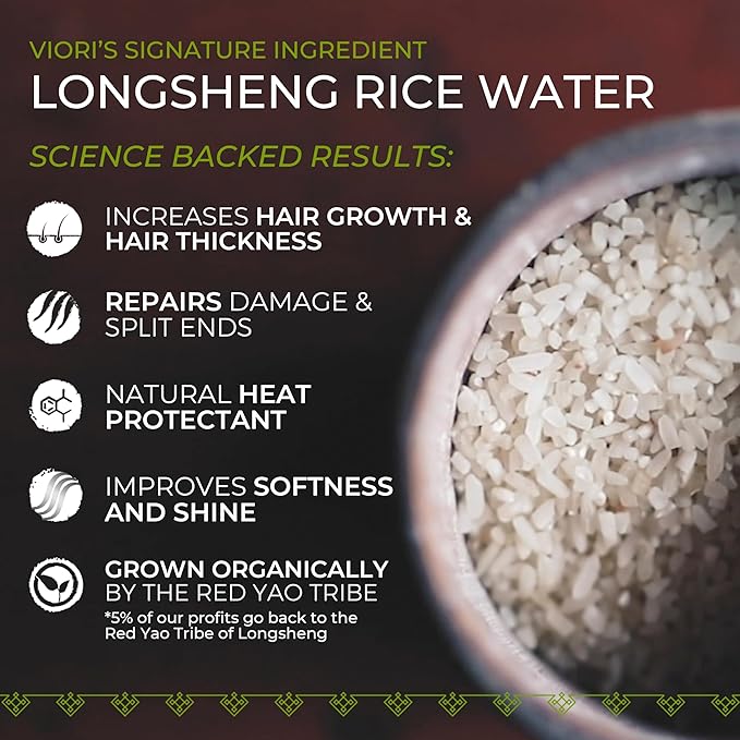 Viori Tea Tree Mint Essential Oil Shampoo Bar Made with Rice Water - Handcrafted All Natural Shampoo Bars - Sulfate Free