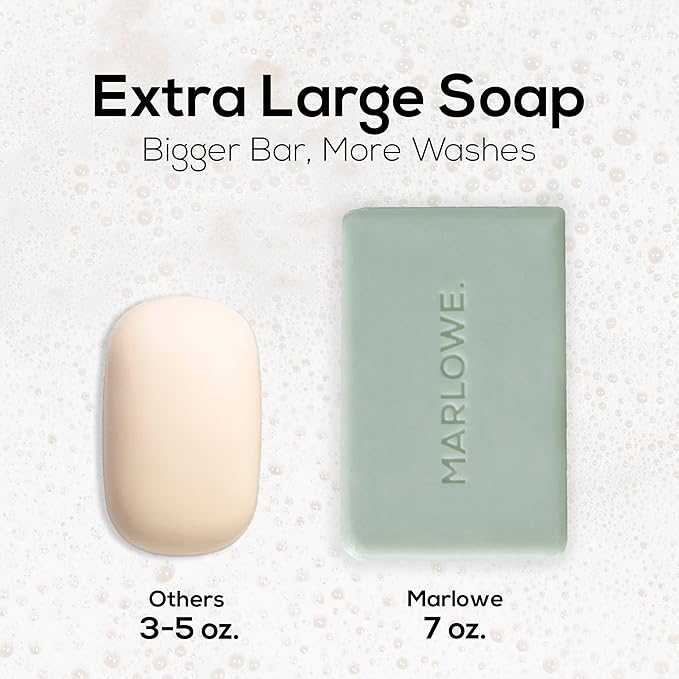 MARLOWE. No. 108 Lightly Exfoliating Soap Bar, 7oz (12 Bars) Polishing, Moisturizing & Cleansing Bar Soap for Men, Made with Natural Ingredients