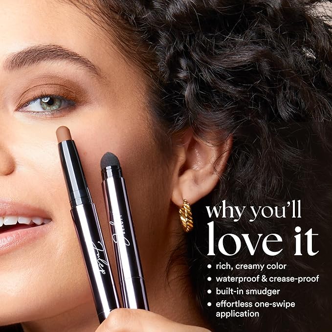 Julep Eyeshadow 101 Cream-to-Powder Waterproof Shadow Stick – Cocoa Shimmer – Long-Lasting, Crease-Proof, Chocolate Brown Shimmer Cream Eyeshadow with Built-in Smudger