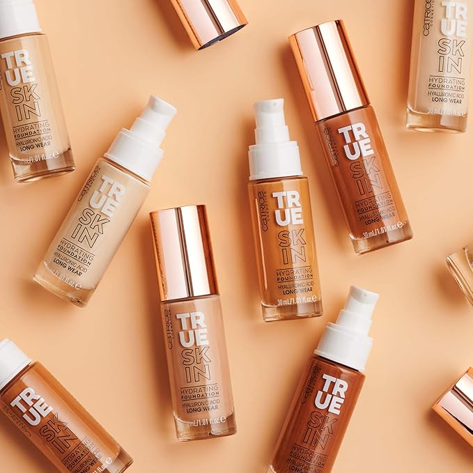 Catrice | True Skin Hydrating Foundation | Lightweight Buildable Coverage with Hyaluronic Acid and Watermelon Seed Oil | Vegan & Cruelty Free (080 | Neutral Pecan)