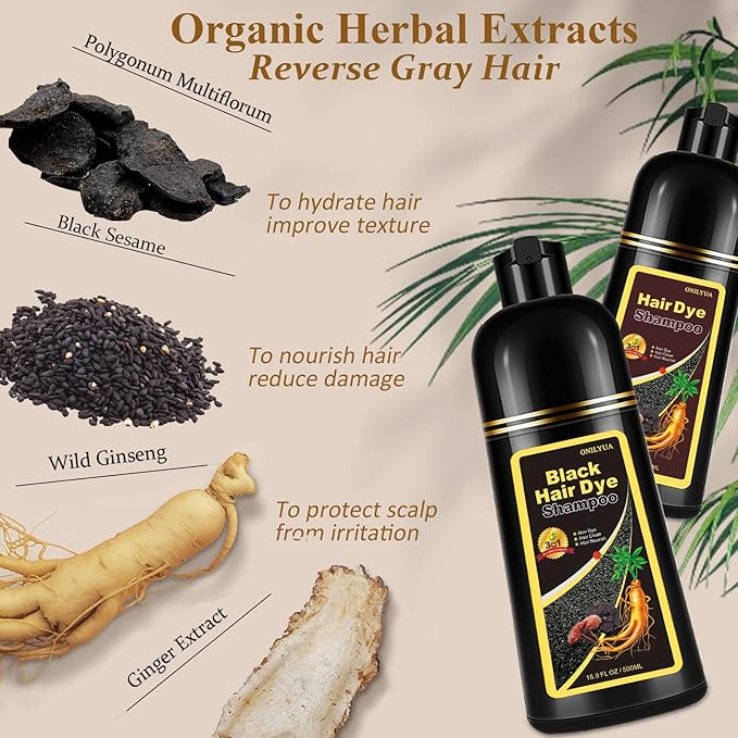 Cherry Brown Hair Dye Shampoo 3 in 1, Magic Reddish Brown Color Shampoo for Women Men, Instant Hair Dye Shampoo Colors Hair in Minutes, Color Shampoo Hair Dye, Natural Formula for All Hair Types