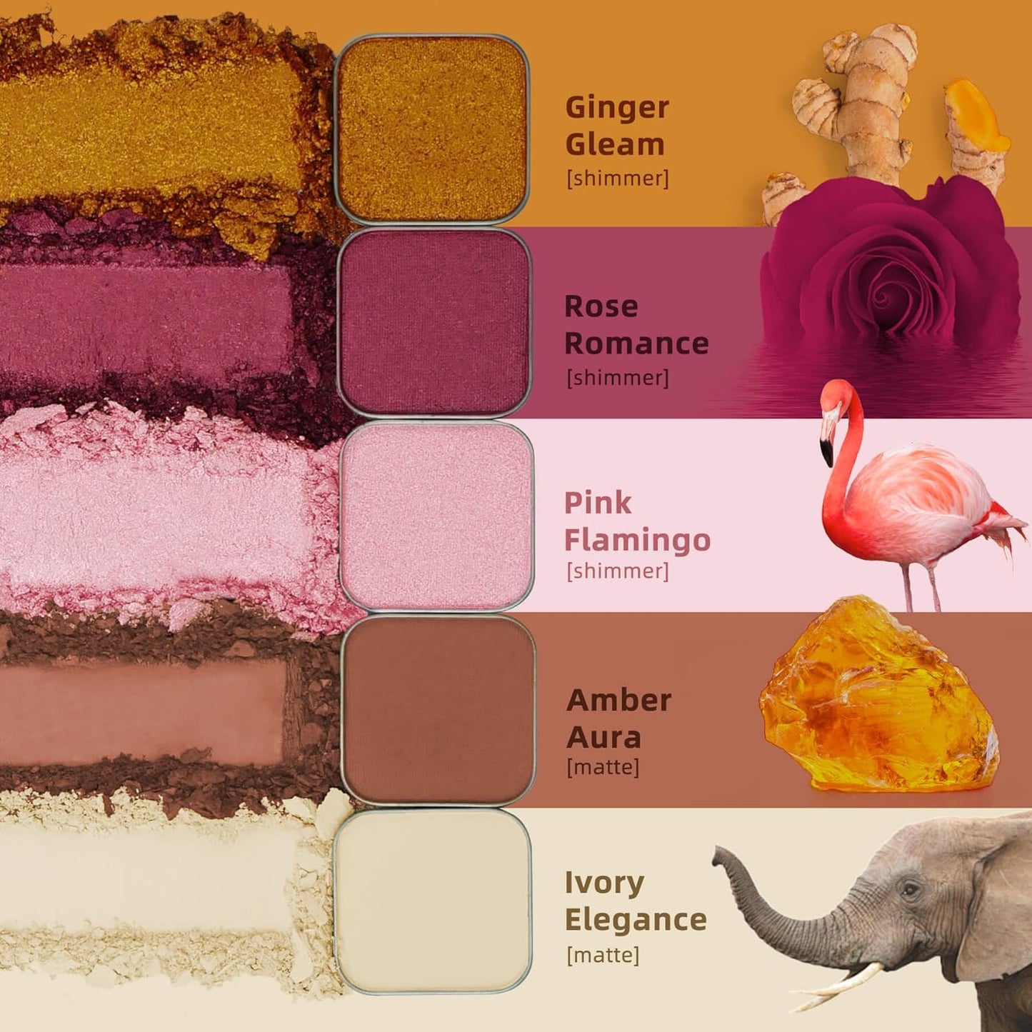 Shimmer Single Eyeshadow Refill – Plum Coloring, High Pigment, Long-lasting, No Fallout – Single Pan with Metal Base, Compatible with Magnetic Palettes – Eyeshadow Pan for DIY Makeup