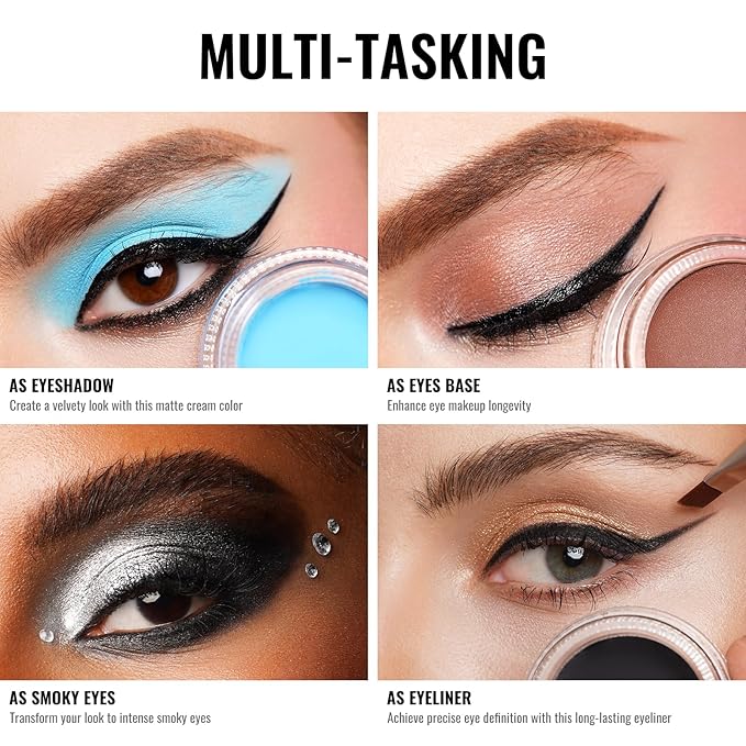 Oulac Matte Eyeshadow 3-in-1 Eyeshadow Eye Primer&Eyeliner Highly Pigmented Waterproof Smudge-proof Long Lasting Wear Smooth&Blendable Formula for Natural Look,Vegan & Cruelty-Free,CM06