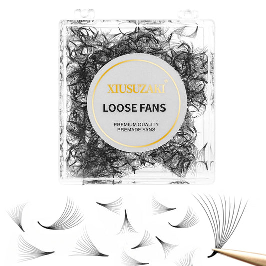 Premade Fans Eyelash Extensions 600 Fans 10D Premade Lash Fans Volume Lash Extensions 0.03 Thickness Eyelash Extension D Curl 12mm Fluffy Soft Handmade Loose Fan(600Fans-10D-0.03-D,12mm)