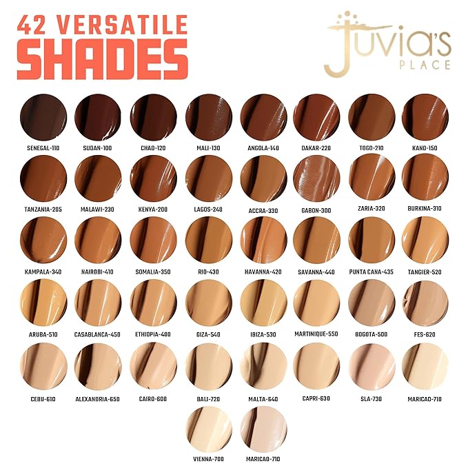 Juvia's Place I Am Magic Velvety Matte Liquid Foundation 500 - Bogota - Medium Tan w/Warm Golden Undertone, Makeup Foundation Full Coverage, Lightweight, Long Wear, Velvety Matte Finish