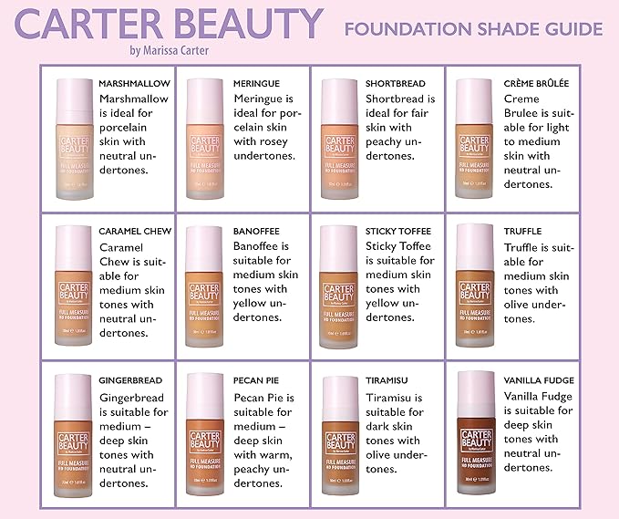 Carter Beauty By Marissa Carter Full Measure HD Foundation- Water-Based, Super Soft Skin Perfector - Vegan And Cruelty Free, Paraben And Sulfate Free - Banoffee - 1.01 OZ