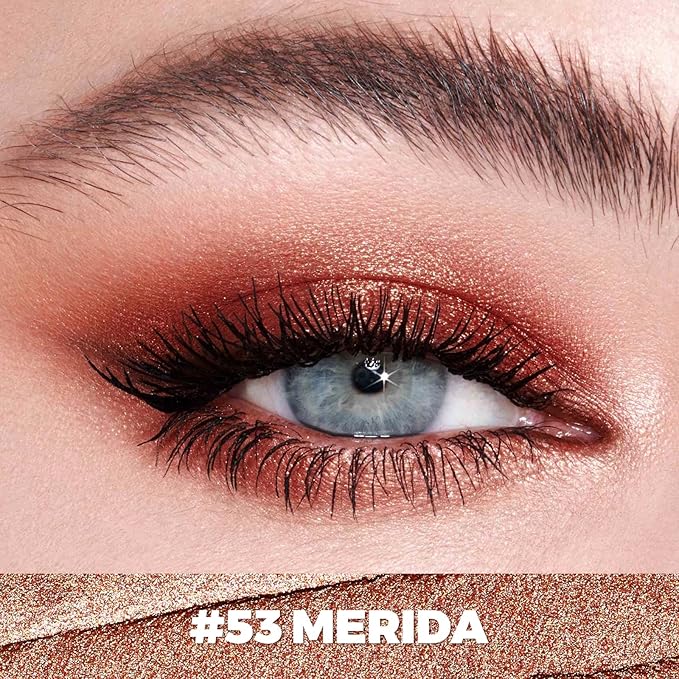 FOCALLURE Shimmer and Matte Cream Eyeshadow Stick,Smooth Brilliant Eye Brightener Pencil for Women,Long Lasting Waterproof Eye Shadow and Liners Makeup,Merida