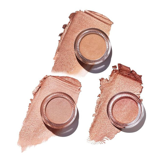 Oulac Cream Eyeshadow also for Highlighter Large Capacity Highly Pigmented Eye Shadow Waterproof &Long Lasting with Moisturizing Formula, Shimmer Glitter Eye Makeup Set 1