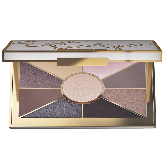 Mirabella Eye Love You Neutral Shimmer Eyeshadow Palette - Makeup Palette w/Ultra Pigmented Pressed Powders, Creamy Matte & Shimmer Metallic Eyeshadow Palette - Undressed