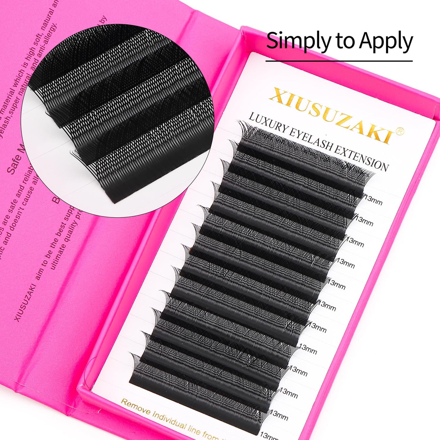 Lash Extensions YY Eyelash Extensions 0.07mm Thickness D Curl Lashes 8mm YY Lashes Soft Lash Trays Pestañas Pelo a Pelo Natural Matte black False Eyelashes Individual Lashes(YY-0.07-D,8mm)