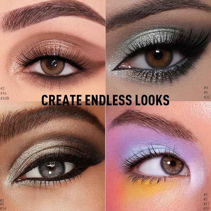 Taupe Shimmer Eyeshadow Stick, Waterproof Cream Eye Shadow Pencil Long-Lasting Crease-Proof Glitter Eyeshadow Crayon Smooth High Pigmented Highlighter Blendable Neutral Eye Shadow Liner Makeup