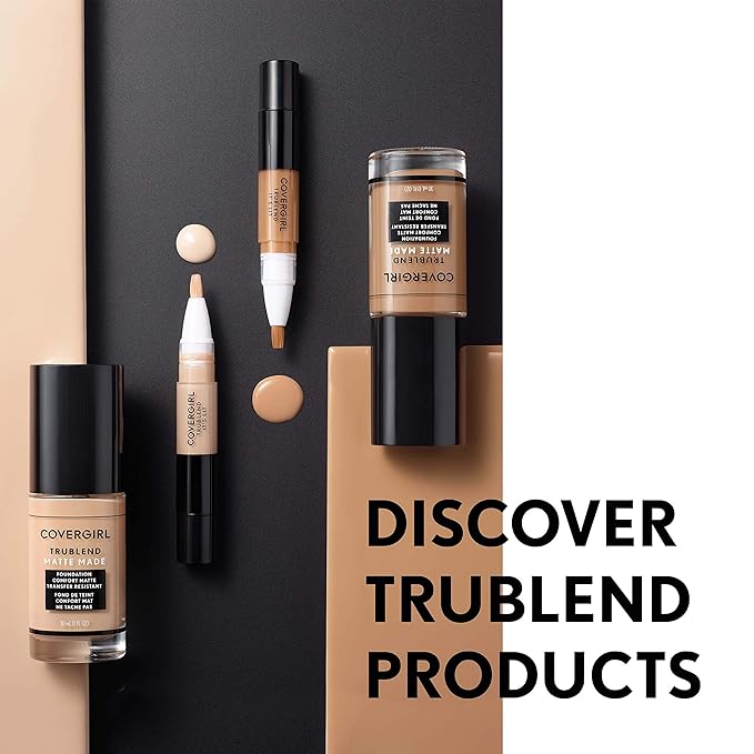 COVERGIRL TruBlend Matte Made Liquid Foundation, Warm Sun (Pack of 4)