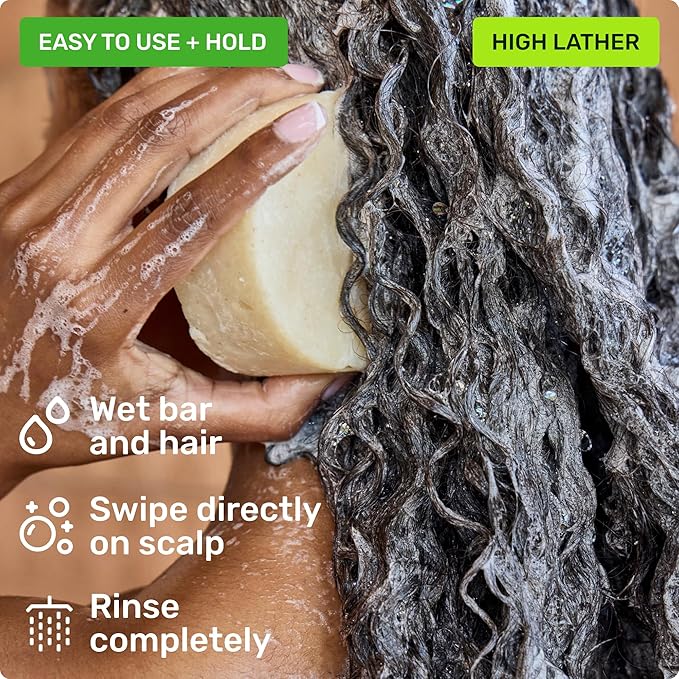 Ethique Scalp Health Shampoo Bar for itchy, dry, flaky scalps with Oatmeal - Plastic-Free, Vegan, Cruelty-Free, 3,88 oz - Formerly Heali Kiwi